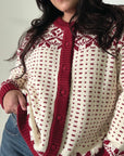 Oversized Maeve Cardigan - Red