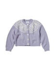 Hanna Fair Isle Cardigan - Lavender