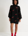Bellamy Mini Dress - Black Cherry
