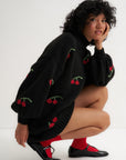 Bellamy Mini Dress - Black Cherry