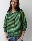 Beth Cardigan - Forest Stripe