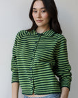 Beth Cardigan - Forest Stripe