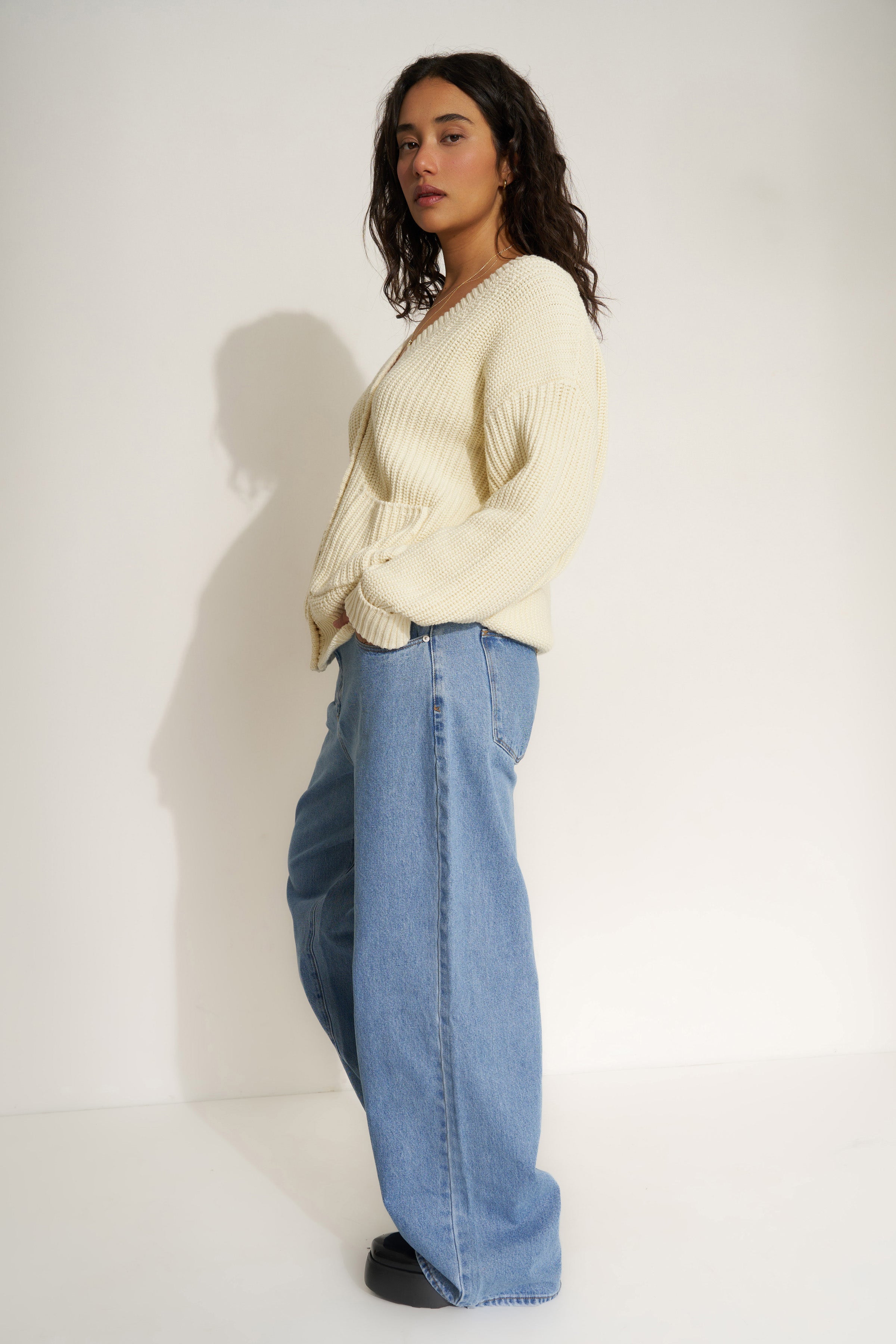 The Cardigan - Creme – Callahan Knitwear