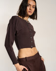 Casey Cardigan - Chocolate