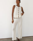Clara Stitch Tank - Creme