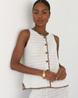 Clara Stitch Tank - Creme