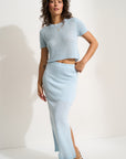 Clover Maxi Skirt - Baby Blue