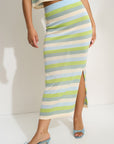 Clover Maxi Skirt - Kiwi Stripe