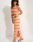 Clover Maxi Skirt - Rose Stripe