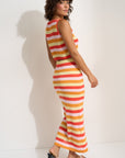 Clover Maxi Skirt - Rose Stripe