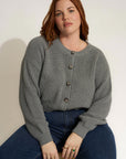 The Crop Cardi - Heather Grey