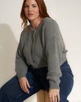 The Crop Cardi - Heather Grey