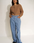 The Crop Cardi - Camel