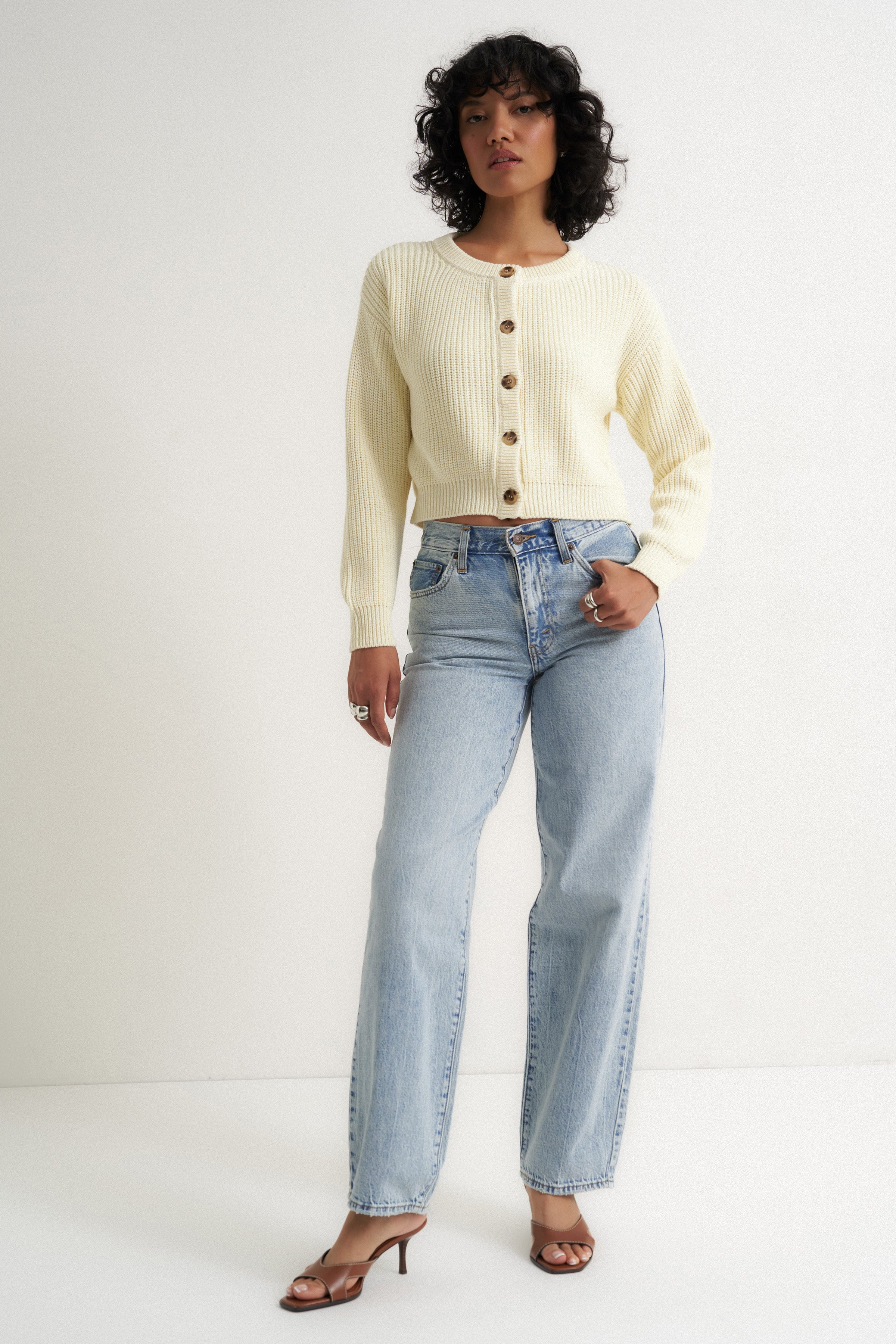 The Crop Cardi - Creme – Callahan Knitwear