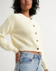 The Crop Cardi - Creme