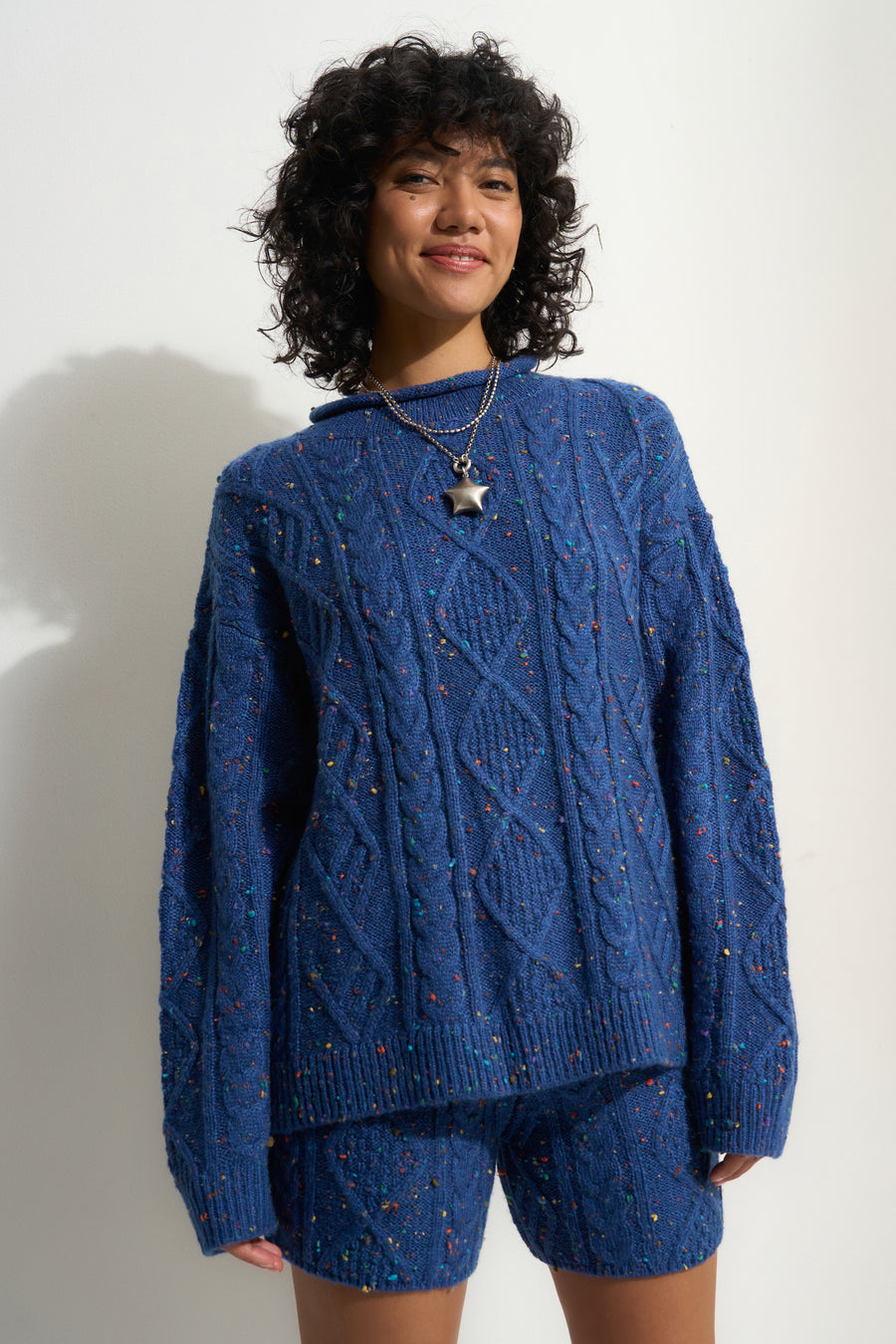 Daria Sweater - Cobalt Confetti