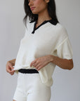 Doris Oversized Polo - Creme