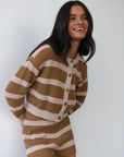 Fiona Cardigan - Ginger Root Stripe