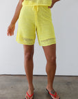 Eden Crochet Bermuda - Banana