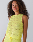 Eden Crochet Tank - Banana