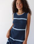 Reena Crochet Maxi - Ice Blue