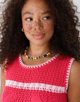Reena Crochet Maxi - Raspberry