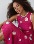 Flor Maxi Dress - Raspberry