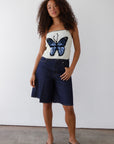 Papillion Crochet Cami - Cerulean