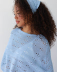 Eden Crochet Headscarf - Ice Blue