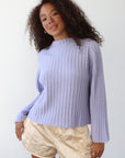Clover Rib Pullover - Lilac