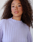 Clover Rib Pullover - Lilac