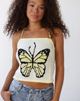 Papillion Crochet Cami - Banana