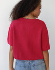 Slate Rib Cardi - Raspberry