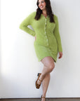Wren Lash Mini Dress - Lime