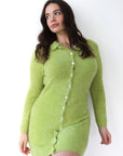 Wren Lash Mini Dress - Lime