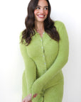 Wren Lash Mini Dress - Lime