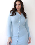 Wren Lash Mini Dress - Sky