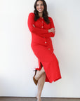 Inside Out Button Up Maxi Dress - Poppy