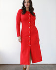 Inside Out Button Up Maxi Dress - Poppy