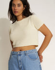 The Knit Tee - Creme