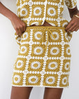 Leonor Crochet Mini Skirt - Bronze