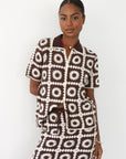 Leonor Crochet Polo - Chocolate