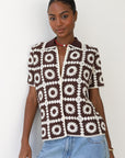 Leonor Crochet Polo - Chocolate