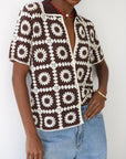 Leonor Crochet Polo - Chocolate