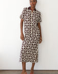 Leonor Crochet Maxi Skirt - Chocolate