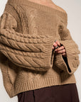 Melanie Cableknit Pullover - Raw Umber