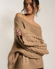 Melanie Cableknit Pullover - Raw Umber