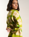Melody Plaid Crewneck - Fern