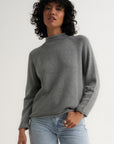 The Mock Neck - Heather Grey
