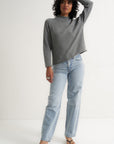 The Mock Neck - Heather Grey